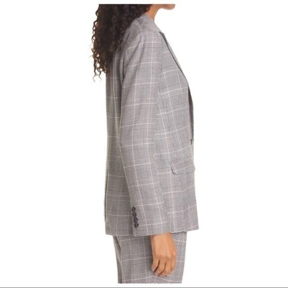 ATM Glen Plaid Single Button Structured Blazer 10 NWOT - Picture 4 of 12
